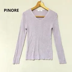 ☆ PINORE ピノーレ　ラメリブニット　春ニット　薄いピンク　38
