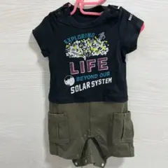 夏休みタグ付き新品未使用breezeかわいいロンパース 70サイズ宇宙のプリント