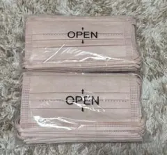 【新品未使用品】不織布マスク 小さめサイズ ベビーピンク 34枚セット