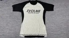 SVOLME プラクティスシャツ 半袖 ブラック×ホワイト