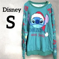 Disney 【S】スティッチ プリント トレーナー グリーン スウェットのサムネイル
