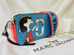 MARC JACOBS×スヌーピー カメラバッグ ブルーマルチ スナップショット