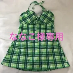 ワンピース　水着　グリーンチェック　13L