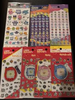たまごっち　パラダイス　4Size ステッカー　プチプチ　キラキラシール　セリア
