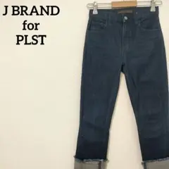 ジェイブランド プラステ 別注 ワイドロールアップデニム 裾フリンジ加工