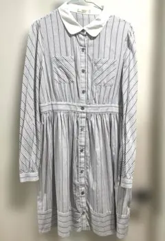 FRAY I.D ストライプ　ワンピース　ホワイト　ブルー　グレー　ベージュ