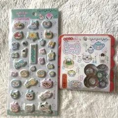 【新品】San-X にゃんにゃんにゃんこ おはじきシール ふにふにシール中華飯店のサムネイル