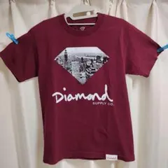 Tシャツ　DIAMOND SUPPLY CO. 半袖　Sサイズ　えんじ色　臙脂色のサムネイル
