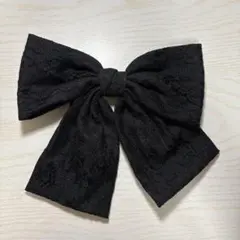 ♡黒レースリボン　ヘアゴム♡