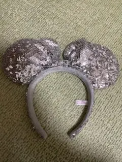 ミッキー型シルバースパンコールカチューシャ
