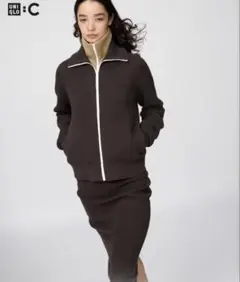 UNIQLO :C ジップアップブルゾン ダークブラウン『新品、完売品』のサムネイル