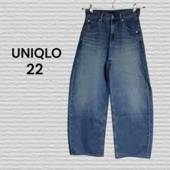 《UNIQLO》バギーカーブジーンズ 67 BLUE 22