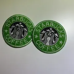 Starbucks Coffee ワッペン 2枚セット （グリーン）