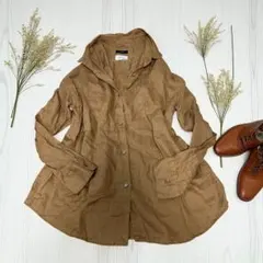 SHIPS シップス　リネン 麻　ライトブラウン 長袖シャツ レディース　38M