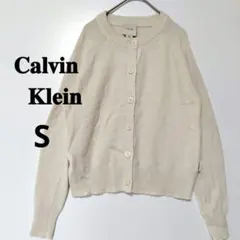 Calvin Klein 丸首カーディガン アイボリー S カルバンクラインのサムネイル