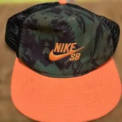 Nike SB YOUTH KIDS CAP 迷彩オリーブグリーン/オレンジ