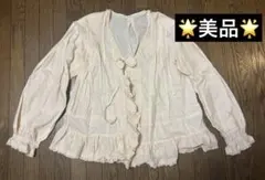 【美品】ワンダフルワールド フリル ピンタック 長袖ブラウス 最終値下げ♪のサムネイル