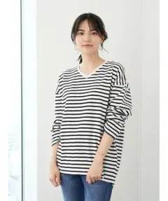 アメリカンホリック Vネックドロップショルダーカットプルオーバー