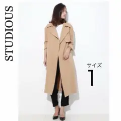 STUDIOUSステュディオス/ジョーゼット素材とろみトレンチコート キャメルのサムネイル