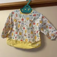 【美品】combimini 長袖お食事エプロン