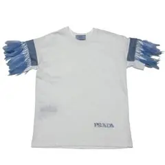 17SS PRADA プラダ フェザー ビーズ Tシャツ カットソー 半袖 羽根のサムネイル