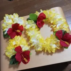 フラダンス用 レイ・ヘッドドレスセット