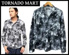 【新品未使用】TORNADO MART マルチフラワープリントシャツ 黒 TORNADO MART∴マーブルフラワープリントシャツ / TORNADO MART