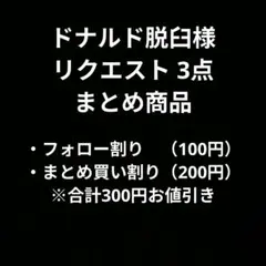 ドナルド脱臼様 リクエスト 3点 まとめ商品