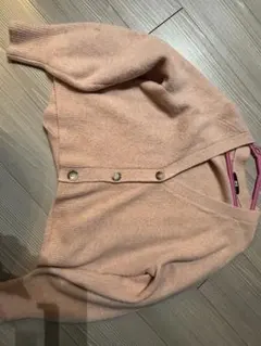 ピンク Vネック ユニクロカーディガン