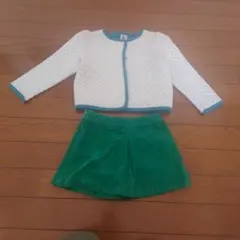 PETIT BATEAU カーディガンとスカートセット 4ans/104cm