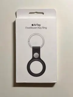 【新品】純正 AirTag ファインウーブンキーリング・ブラック①