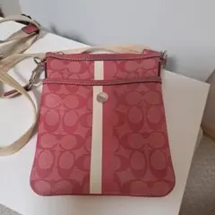 【COACH】コーチ シグネチャー ストライプ 斜め掛け ショルダーバッグ