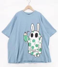 スカラーパリティ　362124：クリームソーダおばけウサギ柄Tシャツのサムネイル
