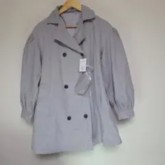 GRL グレイル グレー×紫 ダブルブレスト トレンチコート 新品タグ付き