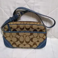 COACH　ウェストポーチ　キャンバスレザーシグネチャー