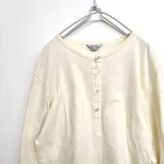 UNUSEDアンユーズド ヘンリーネック長袖Tシャツ　Lサイズ　カットソーのサムネイル