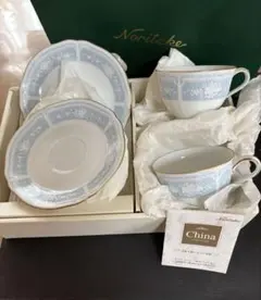 日本製❣️新品未使用❣️ノリタケレースウッドゴールドc&s 2客セット