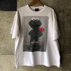 ヴィンテージ 90s USA セサミストリート エルモ ブラックアウトTシャツ