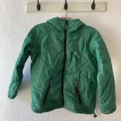 デニムダンガリー　150 ジャンパー　男の子　フード　グリーン