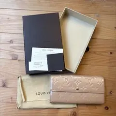 Louis Vuitton ヴェルニ　ピンクベージュ 長財布