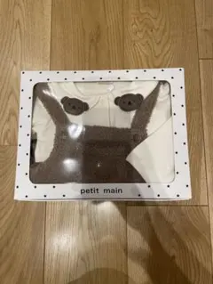 petit main クマ耳オーバーオールセット 70cm