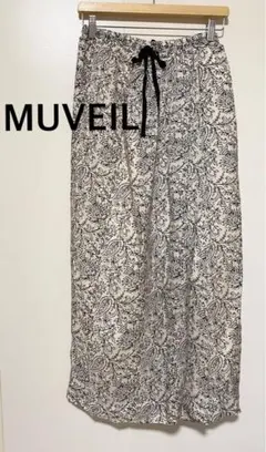 MUVEIL ミュベール　ペイズリー柄　ロングスカート　フレアスカート　38のサムネイル