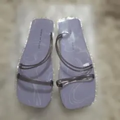 センスオブプレイス☆PVCストラップクリアソールフラットサンダル