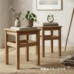 2037 値下げ不可‼️木製スツール 2脚セット ナチュラルのサムネイル