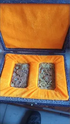 伝世品 龍鳳呈祥 彫刻玉牌 一対 古美術品 縁起物 - メルカリ