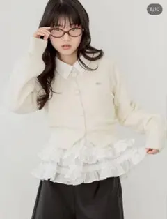 Heather ボリュームフリルヘムシャツ タグ付き