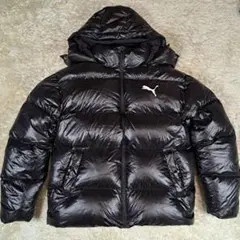 極肉厚　PUMA ヌプシ型　ダウンジャケット　フード　黒　Y2K