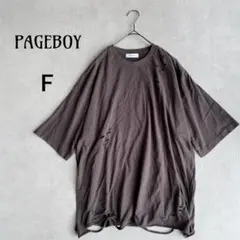 ページボーイ クラッシュBIGTダメージ加工半袖Tシャツ オーバーサイズのサムネイル