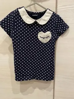 moujonjon 水玉模様 襟付きTシャツ 110cmのサムネイル