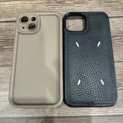 iPhone14 レザー風　ハードケース　マルジェラ風　セット売り